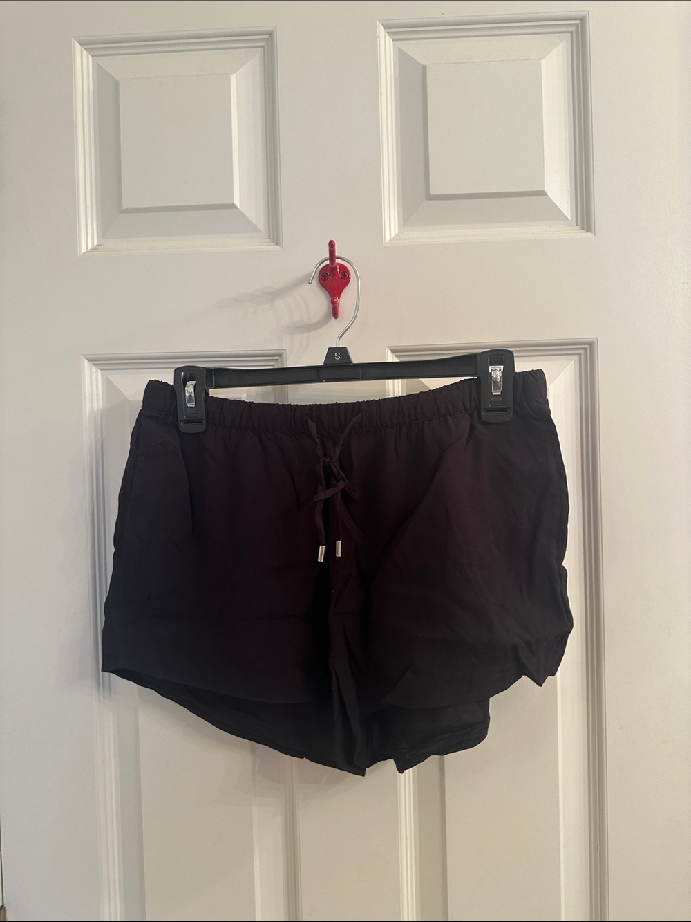 H&M Black Elastic Waist Drawstring Athletic Shorts